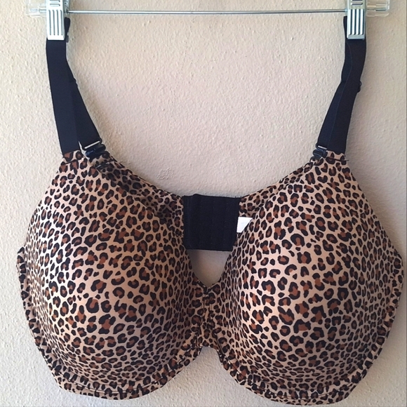 Auden Animal Print Lightly Lined Full Coverage T-Shirt Women's Bra Size 40DDD - Picture 4 of 9